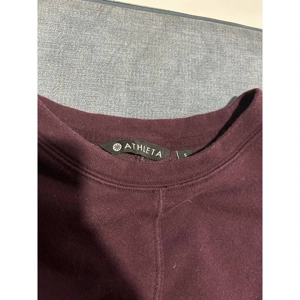 Athleta Womens Size Small Sweatshirt Tie Front Casual Mini Dress Short Sleeve - Picture 5 of 9